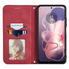 For Motorola Moto G Power 5G 2024 Retro Skin Feel Magnetic Flip Leather Phone Case(Red) - 3