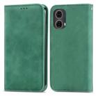 For Motorola Moto G85 Retro Skin Feel Magnetic Flip Leather Phone Case(Green) - 2