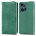 For Motorola Edge 2024 Retro Skin Feel Magnetic Flip Leather Phone Case(Green) - 1