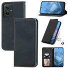 For Motorola Moto G55 Retro Skin Feel Magnetic Flip Leather Phone Case(Black) - 1