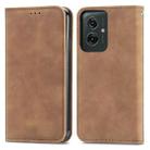 For Motorola Moto G55 Retro Skin Feel Magnetic Flip Leather Phone Case(Brown) - 2