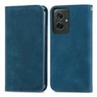 For Motorola Moto G55 Retro Skin Feel Magnetic Flip Leather Phone Case(Blue) - 2