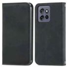 For Motorola Edge 50 Neo Retro Skin Feel Magnetic Flip Leather Phone Case(Black) - 1