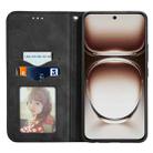 For Motorola Edge 50 Neo Retro Skin Feel Magnetic Flip Leather Phone Case(Black) - 3