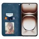 For Motorola Edge 50 Neo Retro Skin Feel Magnetic Flip Leather Phone Case(Blue) - 3