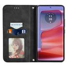 For Motorola Edge 50 Retro Skin Feel Magnetic Flip Leather Phone Case(Black) - 3