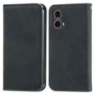 For Motorola  Moto G45 Retro Skin Feel Magnetic Flip Leather Phone Case(Black) - 2