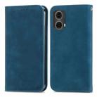 For Motorola  Moto G45 Retro Skin Feel Magnetic Flip Leather Phone Case(Blue) - 2