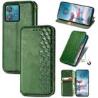 For Motorola Edge 40 Neo Cubic Grid Pressed Magnetic Leather Phone Case(Green) - 1