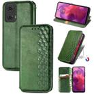 For Motorola  Moto G24 Cubic Grid Pressed Magnetic Leather Phone Case(Green) - 1