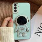 For Samsung Galaxy A34 5G Electroplating Astronaut Holder Phone Case(Green) - 1