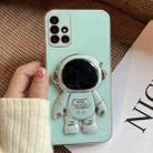 For Samsung Galaxy M51 Electroplating Astronaut Holder Phone Case(Green) - 1