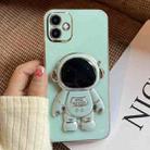 For Samsung Galaxy A04 Electroplating Astronaut Holder Phone Case(Green) - 1