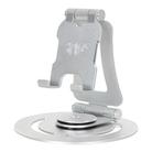 G60 Portable Folding 360-Degree Rotating Desktop Phone Tablet Holder(Silver) - 1