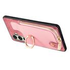 For Samsung Galaxy A56 5G Cross Leather Ring Vertical Zipper Wallet Back Phone Case(Pink) - 3