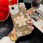 For iPhone 7 / 8  Sunflower Holder Hand-set Diamond PC Phone Case(Gold) - 1