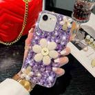 For iPhone 7 / 8  Sunflower Holder Hand-set Diamond PC Phone Case(Purple) - 1