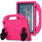 For Amazon Fire Max 11 2023 Thumb Bracket EVA Shockproof Tablet Case(RoseRed) - 1