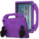 For Amazon Fire Max 11 2023 Thumb Bracket EVA Shockproof Tablet Case(Purple) - 1