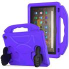 For Amazon Kindle Fire HD10 2021 Thumb Bracket EVA Shockproof Tablet Case(Purple) - 1