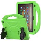 For Amazon Kindle Fire HD10 2021 Thumb Bracket EVA Shockproof Tablet Case(Green) - 1