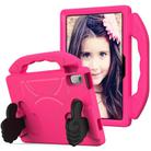 For Lenovo Tab P11 J606F Thumb Bracket EVA Shockproof Tablet Case(RoseRed) - 1