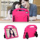 For Lenovo Tab P11 J606F Thumb Bracket EVA Shockproof Tablet Case(RoseRed) - 2