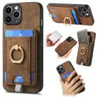 For iPhone 11 Pro  Max Retro Splitable Magnetic Card Bag Leather Phone Case(Brown) - 1