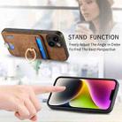 For iPhone 12 Retro Splitable Magnetic Card Bag Leather Phone Case(Brown) - 6