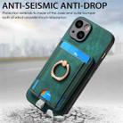 For iPhone 12 Pro Max Retro Splitable Magnetic Card Bag Leather Phone Case(Green) - 5