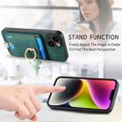 For iPhone 12 Pro Max Retro Splitable Magnetic Card Bag Leather Phone Case(Green) - 6