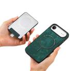 For iPhone Air Retro Splitable Magnetic Card Bag Leather Phone Case(Green) - 3