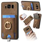 For Samsung Galaxy S8 Retro Splitable Magnetic Card Bag Leather Phone Case(Brown) - 1