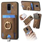 For Samsung Galaxy S9+ Retro Splitable Magnetic Card Bag Leather Phone Case(Brown) - 1