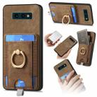 For Samsung Galaxy S10e Retro Splitable Magnetic Card Bag Leather Phone Case(Brown) - 1