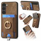 For Samsung Galaxy S20 FE Retro Splitable Magnetic Card Bag Leather Phone Case(Brown) - 1