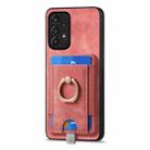For Samsung Galaxy A05s Retro Splitable Magnetic Card Bag Leather Phone Case(Pink) - 2