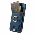 For Samsung Galaxy A41 Retro Splitable Magnetic Card Bag Leather Phone Case(Blue) - 3
