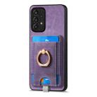 For Samsung Galaxy A23 Retro Splitable Magnetic Card Bag Leather Phone Case(Purple) - 2