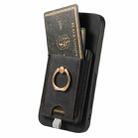 For Samsung Galaxy A13 5G / A04s Retro Splitable Magnetic Card Bag Leather Phone Case(Black) - 3