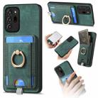 For Samsung Galaxy Note20 Ultra Retro Splitable Magnetic Card Bag Leather Phone Case(Green) - 1
