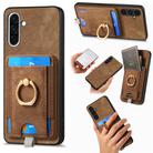 For Samsung Galaxy A36 Retro Splitable Magnetic Card Bag Leather Phone Case(Brown) - 1