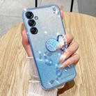 For Samsung Galaxy S25 5G Gradient Glitter Immortal Flower Ring All-inclusive Phone Case(Purple) - 2
