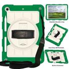 For iPad 10.2 2021 / 2020 / 2019 Silicone Hybrid PC Shockproof Tablet Case with Shoulder Strap(Classic Green) - 1
