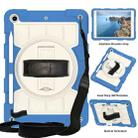 For iPad 10.2 2021 / 2020 / 2019 Silicone Hybrid PC Shockproof Tablet Case with Shoulder Strap(Azure Blue) - 1