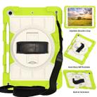 For iPad 10.2 2021 / 2020 / 2019 Silicone Hybrid PC Shockproof Tablet Case with Shoulder Strap(Love Birds Green) - 1