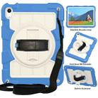For iPad 10th Gen 10.9 2022 Silicone Hybrid PC Shockproof Tablet Case with Shoulder Strap(Azure Blue) - 1