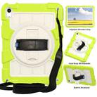 For iPad 10th Gen 10.9 2022 Silicone Hybrid PC Shockproof Tablet Case with Shoulder Strap(Love Birds Green) - 1