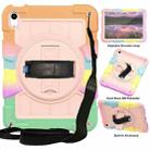 For iPad 10th Gen 10.9 2022 Silicone Hybrid PC Shockproof Tablet Case with Shoulder Strap(Colorful Gold) - 1