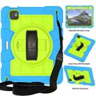 For iPad Pro 11 2018 / 2020 Silicone Hybrid PC Shockproof Tablet Case with Shoulder Strap(Bluish-Green) - 1